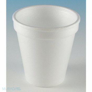 GRAINGER APPROVED Disp. Cold/Hot Cup 6 oz White PK1000, 6GEA7