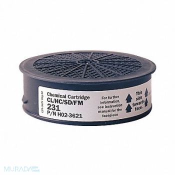 SUNDSTROM SAFETY Cartridge White Push to Connect PK4, 6GGU4