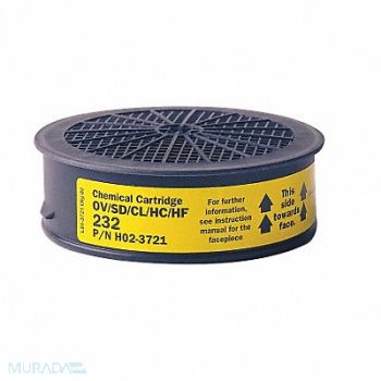 SUNDSTROM SAFETY Cartridge Yellow Push to Connect PK4, 6GGU5