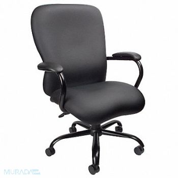 GRAINGER APPROVED Exec Chair Vinyl Black 19-22 Seat Ht, 6GNN9