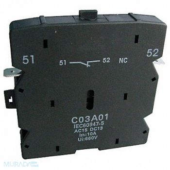 DAYTON Auxiliary Contact Definite Purpose 1 NC, 6GNU4