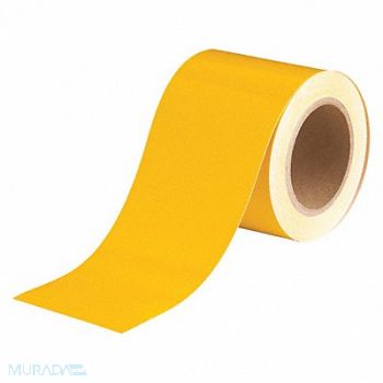 BRADY D3617 Pipe Marking Tape Yllw 4in W 90ft Roll L, 6GP09