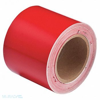 BRADY D3617 Pipe Marking Tape Red 4in W 90ft Roll L, 6GP10