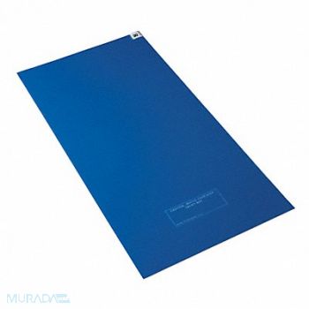 CONDOR D3951 Tacky Mat Blue 24 x 36 In PK4, 6GPZ9