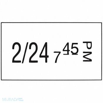 DAYMARK Date Coder Label White PK8000, 6GUW6