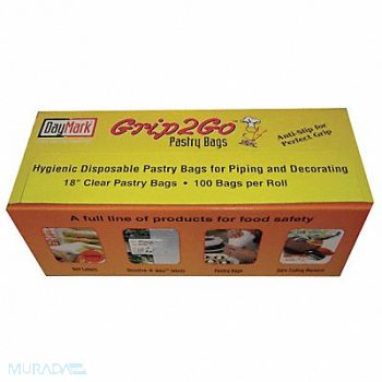 DAYMARK Disposable Pastry Bag 18in L 8in W PK100, 6GUZ1