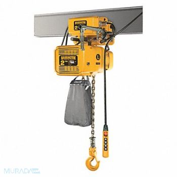 HARRINGTON Electric Chain Hoist w/Trolley 1000 lb., 6JFZ8