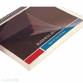 SIRCLE Binding Covers Plastic Clear PK100, 6HJX4