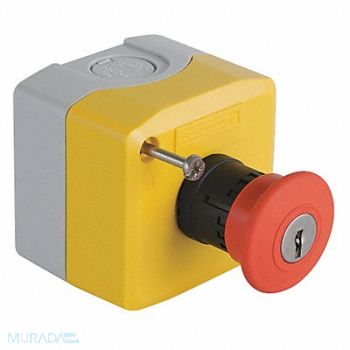 SCHNEIDER ELECTRIC Push Button Cntrl Station 1NC Mshrm Head, 6HK36