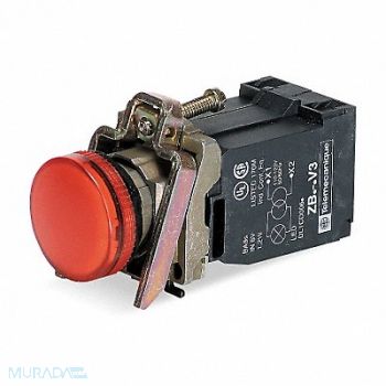 SCHNEIDER ELECTRIC Pilot Light Complete Red Incandescent, 6HK85