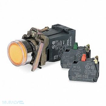 SCHNEIDER ELECTRIC Illuminated Push Button 22mm Yellow, 6HL19