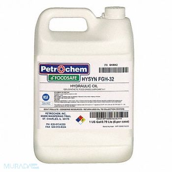 PETROCHEM Syn Hydraulic Oil Food Grade 1gal ISO 32, 6HXK2