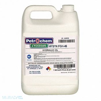 PETROCHEM Syn Hydraulic Oil Food Grade 1gal ISO 46, 6HXK5