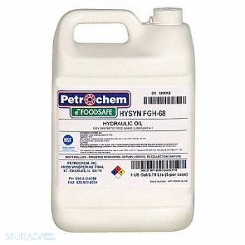 PETROCHEM Syn Hydraulic Oil Food Grade 1gal ISO 68, 6HXK8