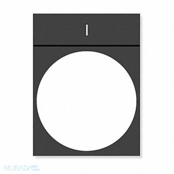 SCHNEIDER ELECTRIC Legend Plate I White/Black and Red, 6JC43