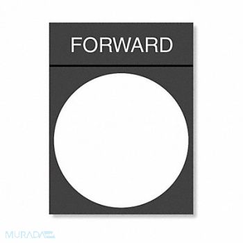 SCHNEIDER ELECTRIC Legend Plate Forward White/Black and Red, 6JC46