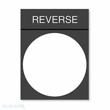 SCHNEIDER ELECTRIC Legend Plate Reverse White/Black and Red, 6JC47