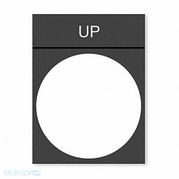 SCHNEIDER ELECTRIC Legend Plate Up White/Black and Red, 6JC48