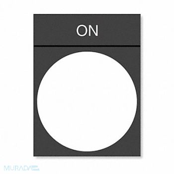 SCHNEIDER ELECTRIC Legend Plate On White/Black and Red, 6JC52