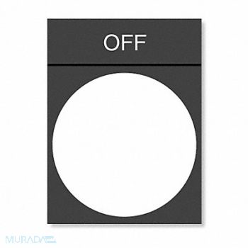 SCHNEIDER ELECTRIC Legend Plate Off White/Black and Red, 6JC53