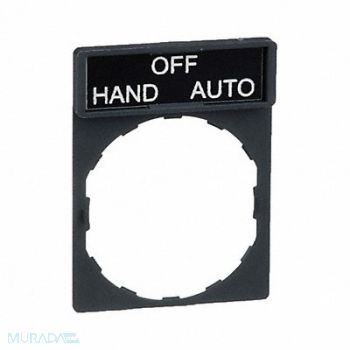 SCHNEIDER ELECTRIC Legend Plate Hand-Off-Auto, 6JC69