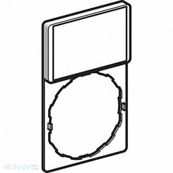 SCHNEIDER ELECTRIC Legend Plate Rectangular Black or Red, 6JC76