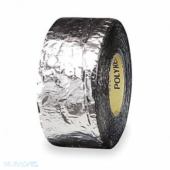 POLYKEN Foil Tape 2 13/16 x 33 7/8 yd Aluminum, 15R468