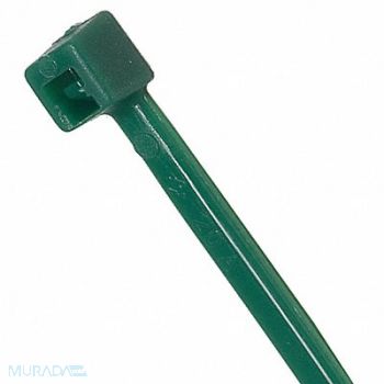 POWER FIRST Cable Tie 7.9 in Green PK100, 36J223