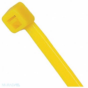 POWER FIRST Cable Tie 7.9 in Yellow PK100, 36J215
