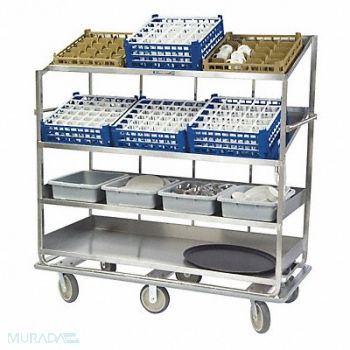 LAKESIDE Soiled Dish Cart L 37-3/4xW 30-7/8 In, 6JET0