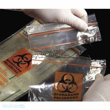 MINIGRIP LAB GUARD Tear Zone Bag 6 in x 9 in PK1000, 6JYP4