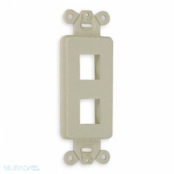 HUBBELL PREMISE WIRING Outlet Frame 2 Port High-Impact Nylon, 6KB21