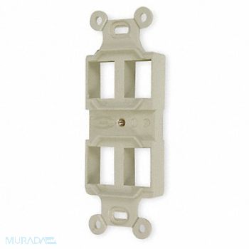 HUBBELL PREMISE WIRING Outlet Frame 4P 3.66 in H 1.46 in W, 6KB28