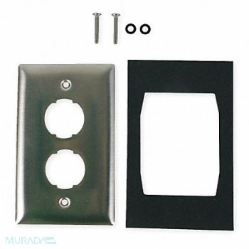 HUBBELL PREMISE WIRING Wall Plate 2port 1gang, 6KB32