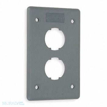 HUBBELL PREMISE WIRING Wall Plate 2port 1gang, 6KB36
