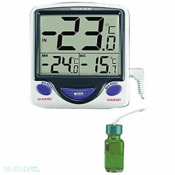 TRACEABLE Digital Thermometer Jumbo Refrigerator, 6KEA6