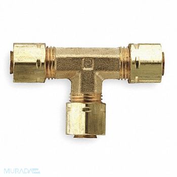 PARKER Union Tee Brass Comp 1/2In PK10, 6LF83