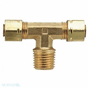 PARKER Branch Tee Brass CompxM 3/8In PK10, 6LG35