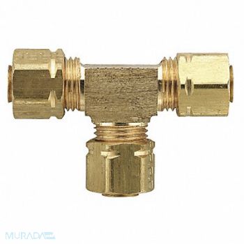 PARKER Union Tee Brass Comp 1/4In PK25, 6LG46