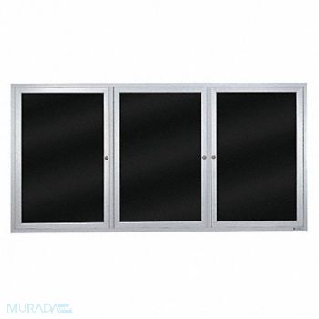 UNITED VISUAL PRODUCTS Enclosed Bulletin Board Wet/Dry 36x72, 6LUV4