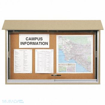 UNITED VISUAL PRODUCTS Enclosed Bulletin Board Tack 30 x45, 6LUV9