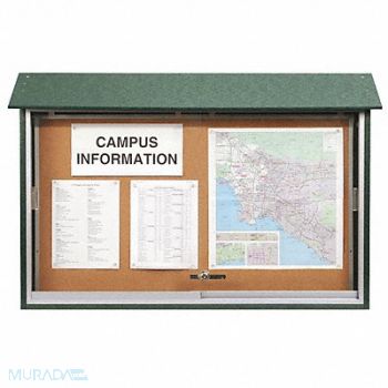 UNITED VISUAL PRODUCTS Enclosed Bulletin Board Tack 30 x45, 6LUW0