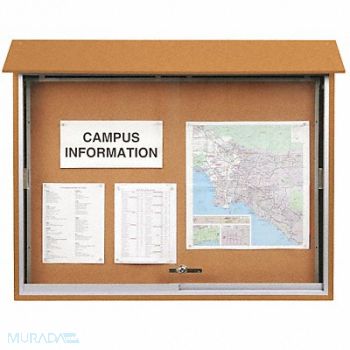 UNITED VISUAL PRODUCTS Enclosed Bulletin Board Tack 34 x47, 6LUW1