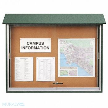 UNITED VISUAL PRODUCTS Enclosed Bulletin Board Tack 36 x45, 6LUW3