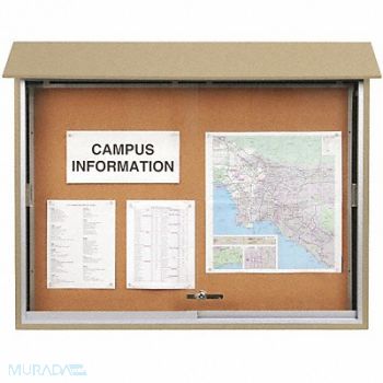 UNITED VISUAL PRODUCTS Enclosed Bulletin Board Tack 40 x52, 6LUW5