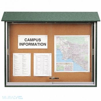 UNITED VISUAL PRODUCTS Enclosed Bulletin Board Tack 40 x 52 In., 6LUW6