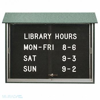 UNITED VISUAL PRODUCTS Enclosed Bulletin Board Letter 36 x24, 6LUX2