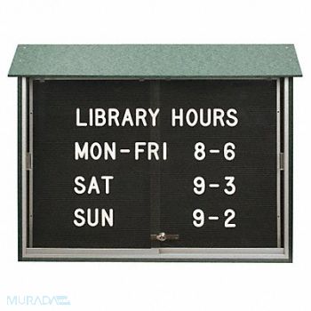 UNITED VISUAL PRODUCTS Enclosed Bulletin Board Letter 40 x52, 6LUX5