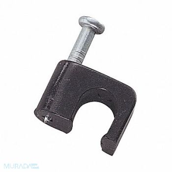 GARDNER BENDER Cable Staple 1/4In Plastic Coax Pk100, 6LVH8