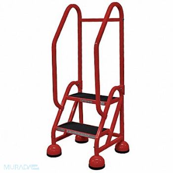 COTTERMAN D5264 Rolling Ladder Hndrl Platfm 18 In H, 6LYH9